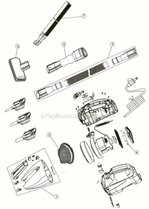 Page A Diagram and Parts List for M0871  Dirt Devil Hand Vacuum